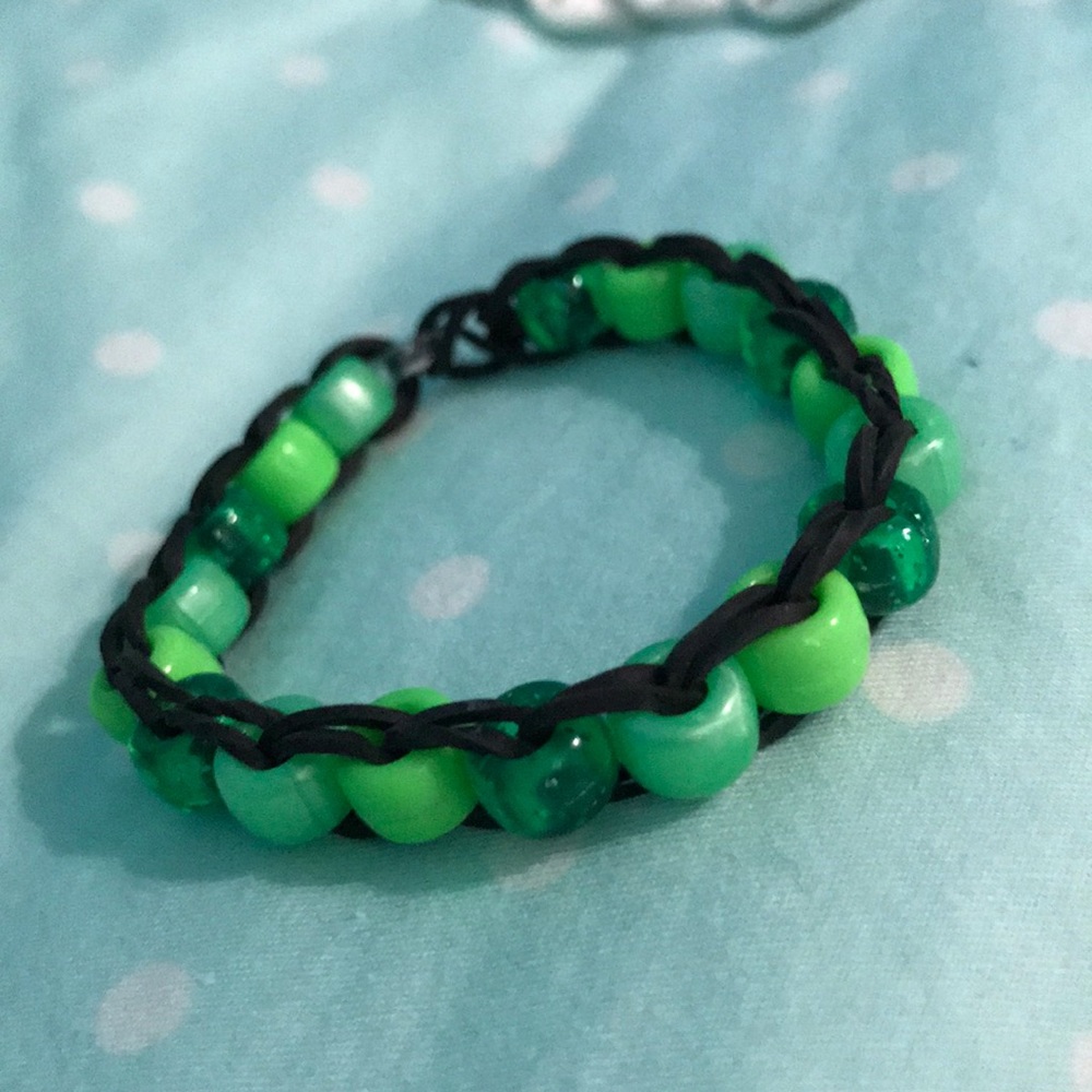 A green bracelet